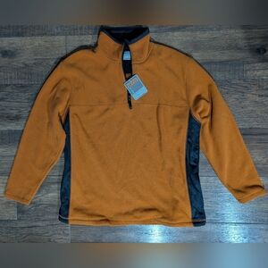 Starting Point Men's Nordic Fleece 1/4 Zip Pullover Spice Orange Medium NWT!